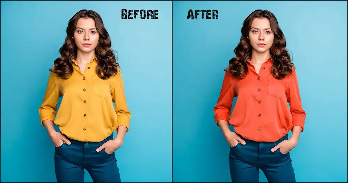 przykłady odwrócenia kolorów w photoshopie przed i po