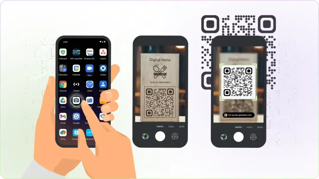 iPhone skanujący kod QR