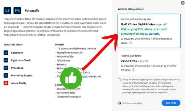 Photoshop: ile kosztuje i który plan wybrać, żeby nie przepłacić?